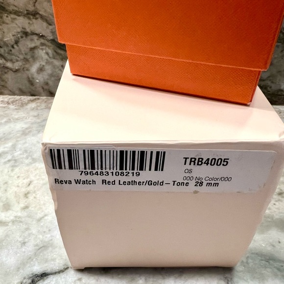 Tory Burch Navy Leather Reva Watch - Picture 10 of 10